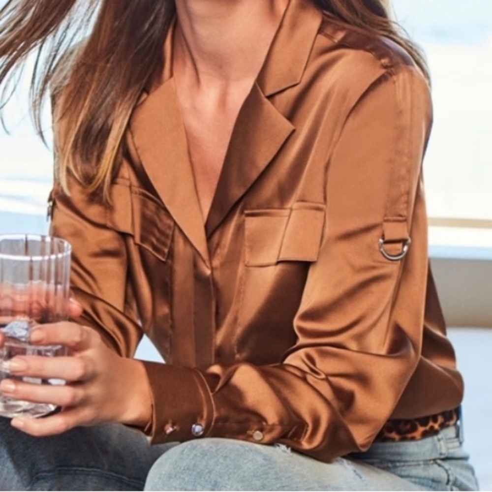 WHBM Soft Shirt with Adjustable Sleeves